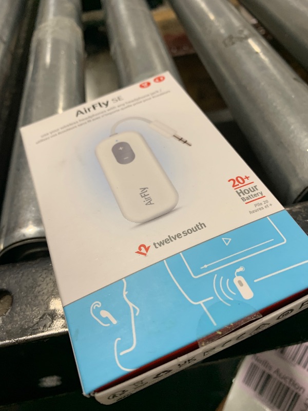 Photo 1 of Twelve South AirFly SE | Bluetooth Wireless Audio Transmitter Adapter for AirPods/Headphones, 20+ Hr Battery, Works with 3.5mm aux Jacks on Airplanes, TVs, Gym Equipment, and Travel