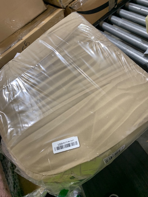 Photo 1 of idee-home Outdoor Chair Cushions Set of 2, Thick 17" x 17" x 3" Patio Chair Cushions for Outdoor Furniture Waterproof with Ties, Seat Cushion, Dining Chair Pads Antique Beige