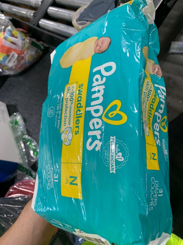 Photo 1 of Pampers Baby Diapers - Swaddlers - Size 0, 31 Count, Ultra Absorbent Disposable Newborn Diaper