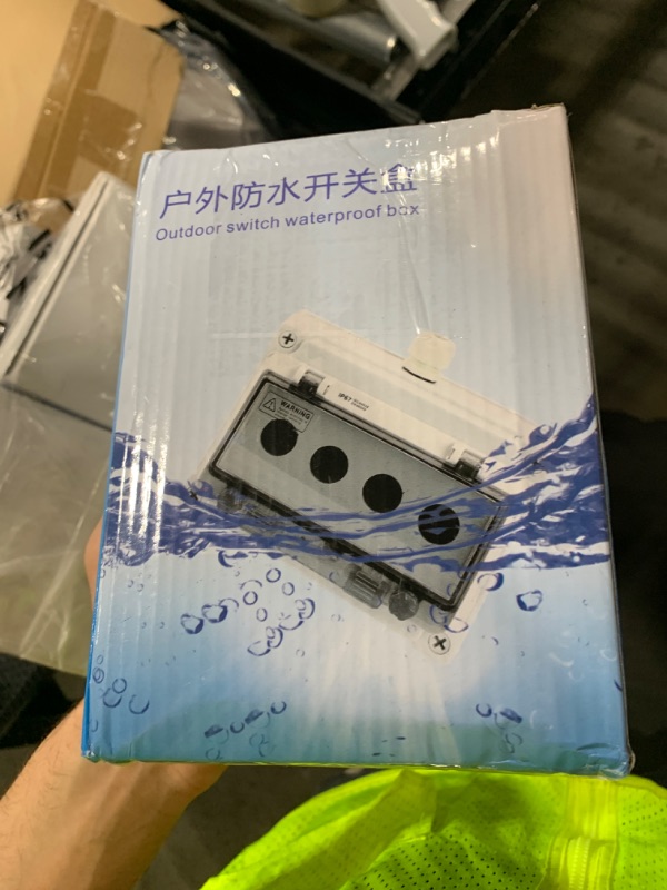 Photo 1 of Push Button Box Ip67 Button Switch with Emergency Stop Button Red Green Yellow Momentary Push Button Button with Protective Cover Anti-Misoperation Switch(Ac/Dc 6a-110v/3a-240v/2.5a-380v)