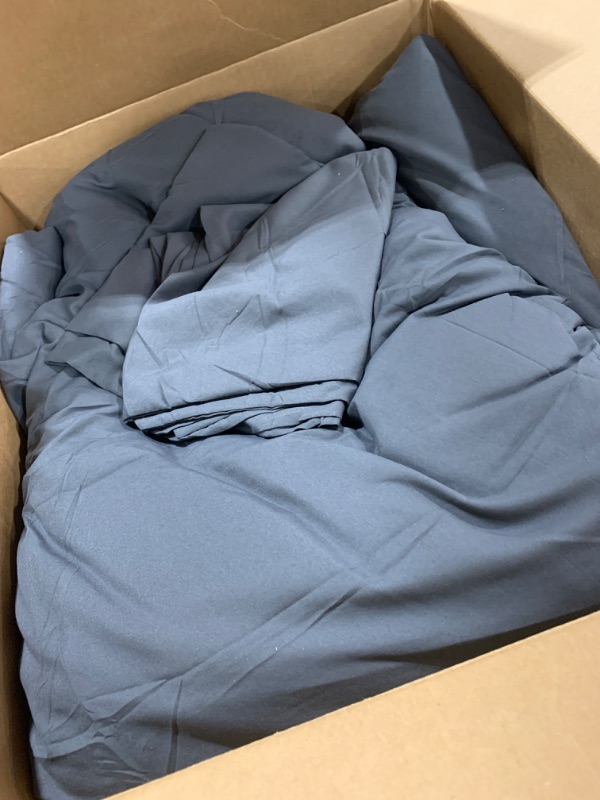 Photo 1 of ROSGONIA King Size Comforter Set Charcoal Grey, 3pcs (1 Dark Gray Comforter & 2 Pillowcases), All Season Bedding Lightweight Bedspread Blanket Quilt