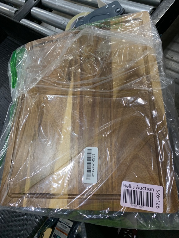Photo 1 of Cutting Boards, 16.5x13 Large Acacia Wooden Cutting Boards for Kitchen, Edge Grain Reversible Wood Chopping Board with Juice Groove and Handles, Pre-Oiled Carving Tray for Meat & Cheese