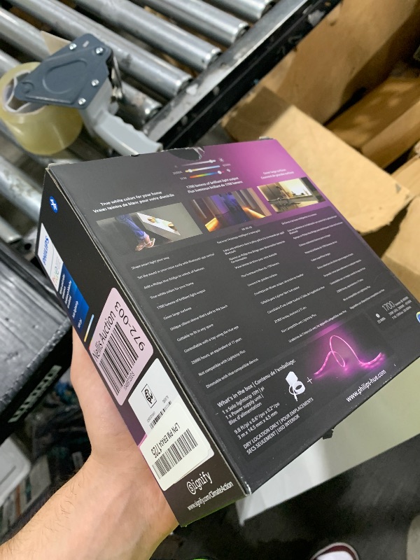 Photo 1 of Philips Hue Indoor 10 Ft Smart LED Solo Lightstrip Base Kit - 1 Pack - Control with Hue App - Compatible with Alexa, Google Assistant and Apple HomeKit