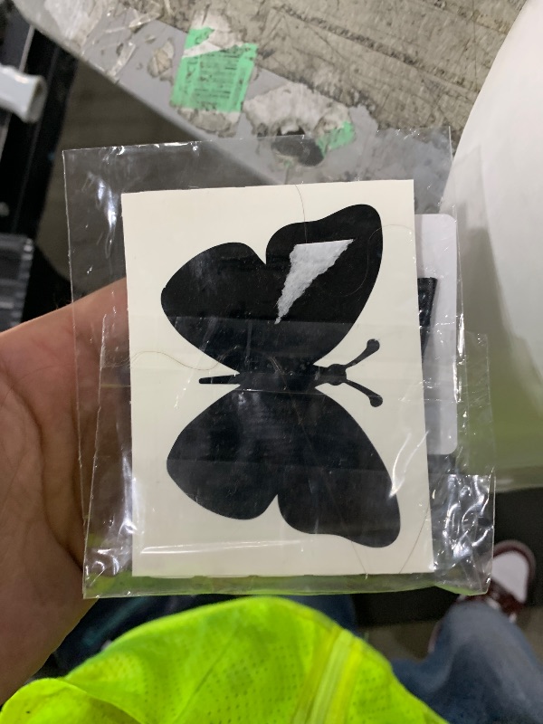 Photo 1 of WSQ Retractable Screen Door Decals (3-Pack) - Size 3.5" - Butterfly (Black) - Keep Children Safe, Alert Birds, Dogs, Kids - Window Safety Stickers - Warn and Protect