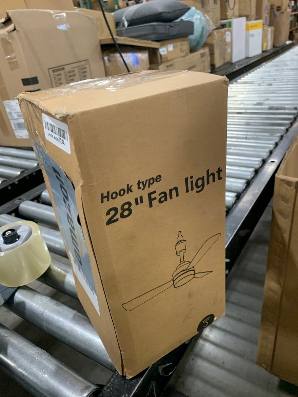 Photo 1 of hinomy Ceiling Fans with Lights,28” Small Ceiling Fan Light, Easy-to-Install Ceiling Fans with Light and Remote,3000-6500k, Dimmable, Small Ceiling Fan for Bedroom/Kitchen/Garage.Black.