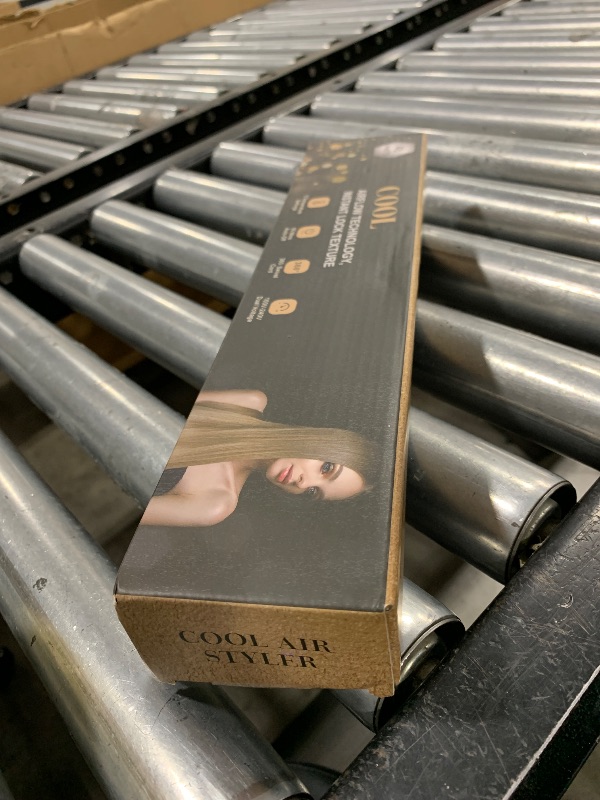 Photo 1 of SKIMI Airflow Styler, Titanium Flat Iron Hair Straightener, Professional Curling Iron with Cooling Air Vents to Lock in Style, 5 Temps & Dual Voltage, Auto Off(Black & Champagne).