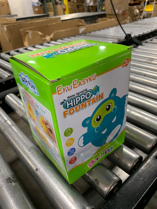 Photo 1 of EKU Hippo Bath Toys for Kids Ages 18months+ Toddler with Burger Stacking Cups Swimming Duck Crab Bath Time Water Play Toys Bathtub Toys