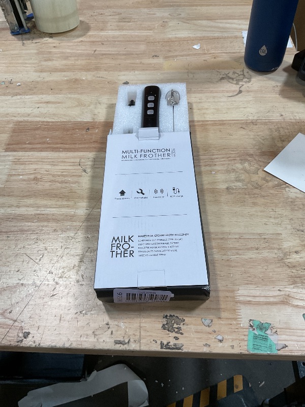 Photo 1 of ***RECOMENDED FOR PARTS / 2 SPEED FUNCTIONS DON'T WORK**** Rechargeable Milk Frother Handheld with 3 Detachable Stainless Whisks, 3 Speed Adjustable Drink Mixer, Mini Frother Wand for Coffee, Matcha, Protein Shakes, with Charging Base and Whisk Storage