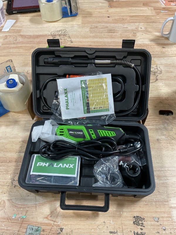 Photo 1 of 180W Rotary Tool Kit, 1.5-Amp PHALANX 6 Variable Speed with Flex Shaft, 8000-32000RPM Multi-Tool& 139pcs Accessories Kit, Power Multiuse Set Prefect for Crafting Projects and DIY Creations…