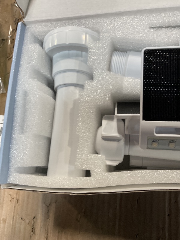 Photo 1 of 2026 Upgraded Solar Pool Fountain, Dual-Head Adjustable Spray, Extended 8000mah Battery, 10-Color 4-Mode LED Lights, Auto Dusk Sensor & Timer, for Inground/Above Ground Pools (Multi-Color)