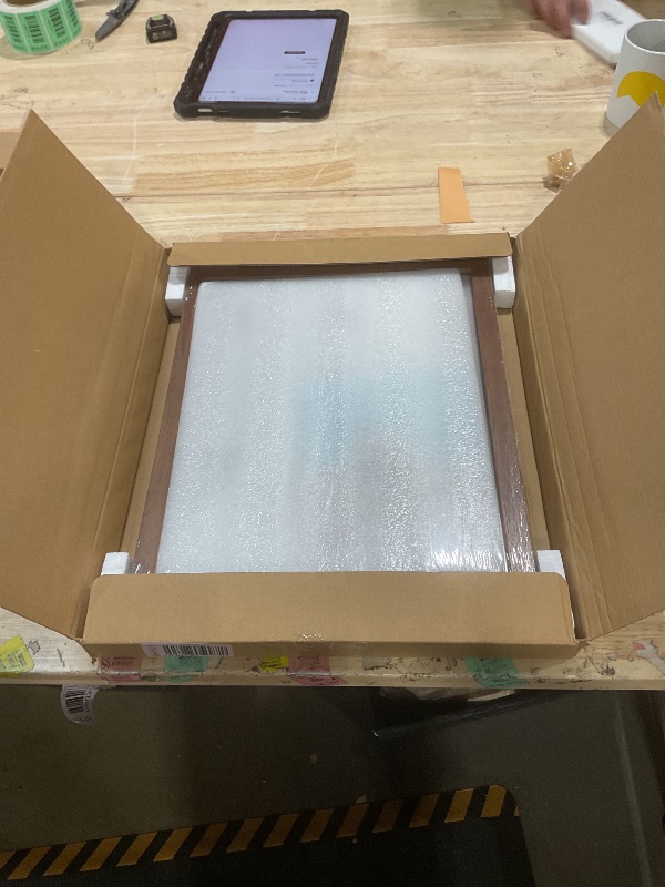 Photo 1 of 11x14 Floating Picture Frame Brown - Solid Wood for Pressed Flower -1 Pack