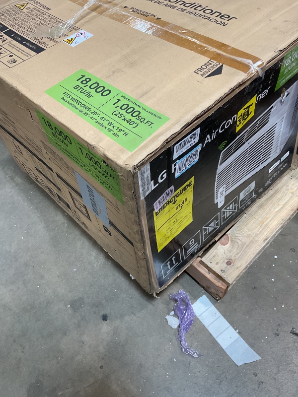View 2 of ** minor dent damage**LG 18,000 BTU Smart Window Air Conditioner