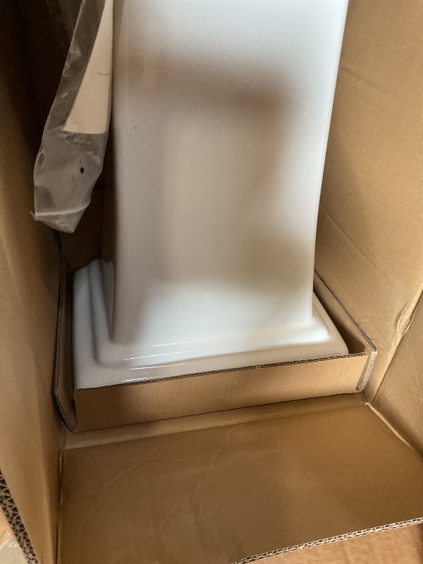 Photo 1 of ** base piece only **Signature Hardware Key West Vitreous China Pedestal Bathroom Sink