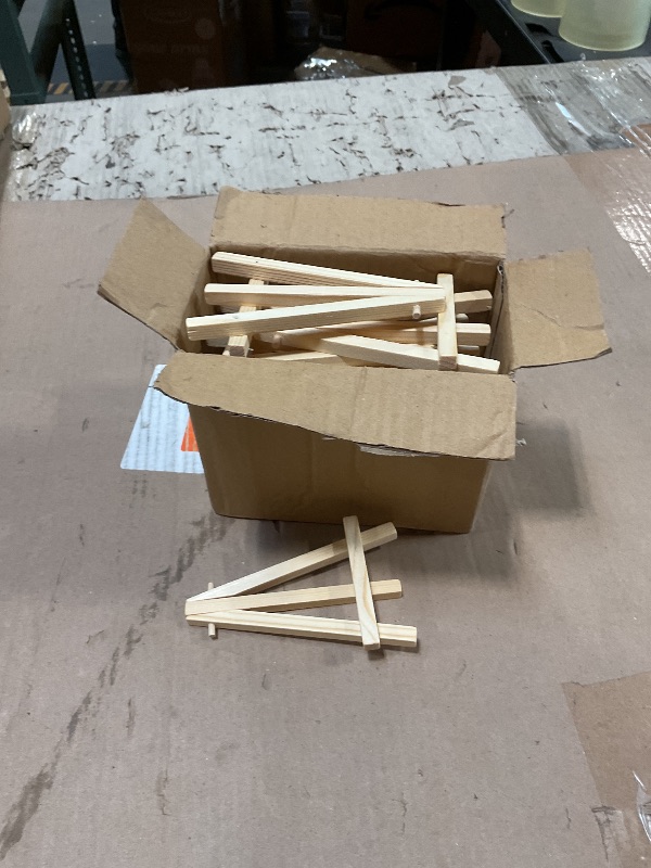 Photo 1 of 16 Pcs 5 Inch Mini Wood Display Easel, A-Shaped Small Wood Easel for Displaying Small Canvases, DIY Crafts, Photos, Gift, Home Decoration