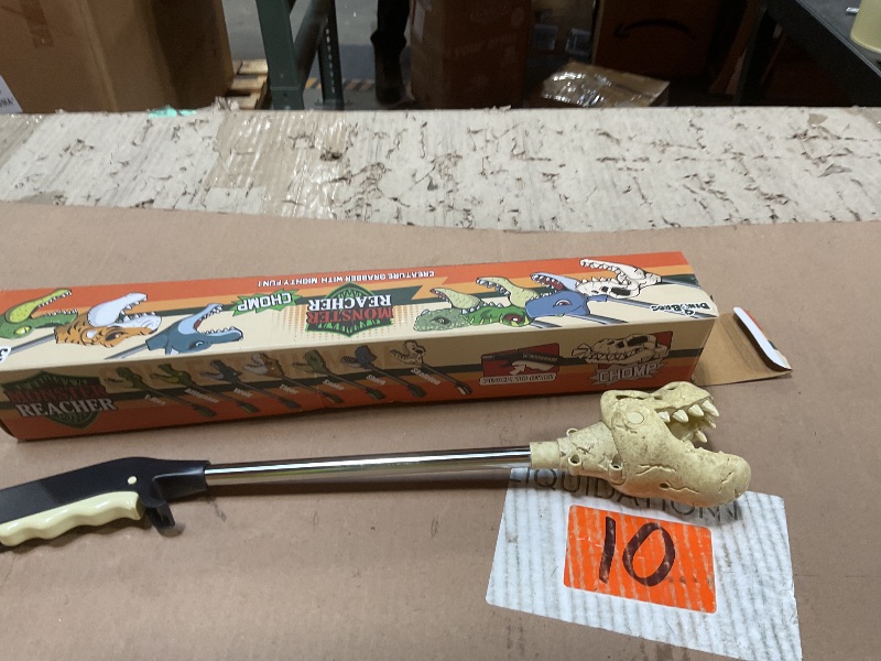 Photo 1 of ***troubleshooting needed, trigger is disconnected ***DINOBROS Dinosaur Grabber Toy - 16-Inch Interactive T-Rex Chomper, Dinosaur Fossil Claw Pickup Tool for Kids, Jurassic Dino Toy for Boys and Girls