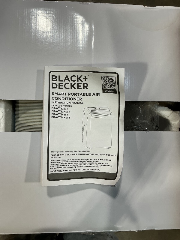 Photo 1 of ***USED***BLACK+DECKER Smart Portable Air Conditioner, 14,000 BTU, BPACT14WT, White