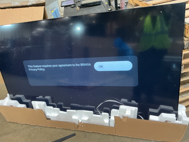 Photo 1 of ** minor scratch damage/LED green line when there is a black screen. Had to tap the top and back softly to get the picture. Missing remote..**Sony 85 Inch BRAVIA 3 LED 4K HDR Smart GoogleTV (K-85S30) | Dolby Vision/Atmos, Exclusive Features for PlayStatio