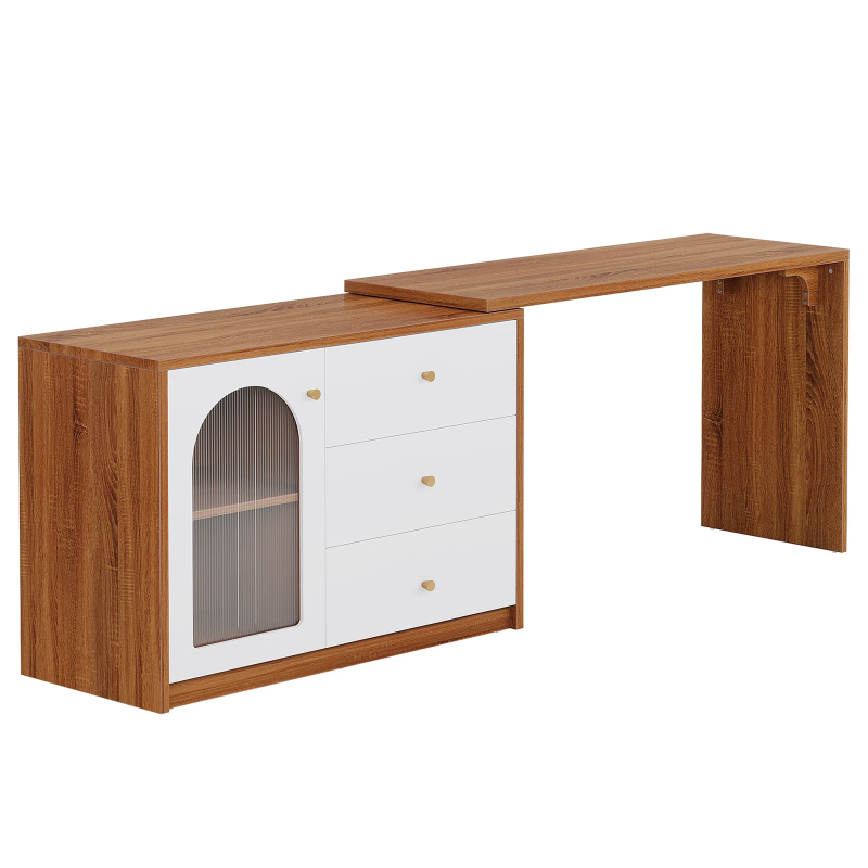Photo 1 of ** selling as partial set. One of two boxes. **L-Shaped Computer Desk, Corner Office Desk with Reversible Storage Cabinet