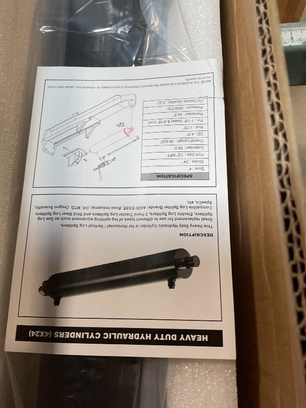 View 3 of ***LEAKS **** Sunluway Hydraulic Log Splitter Cylinder 4x24