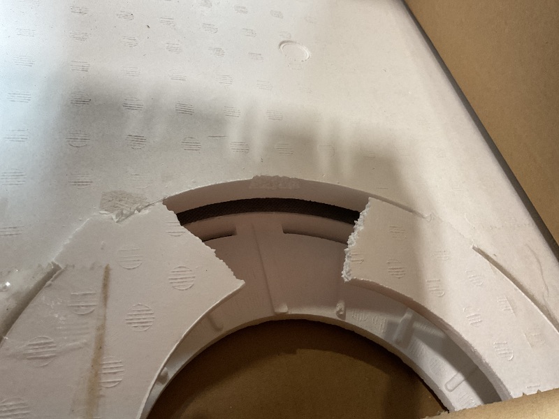 Photo 1 of *** CRACKED FOAM MOLD ***VEVOR Shower Curb Kit 38" x 60" Watertight Shower Curb Overlay with 4" PVC Offset Bonding Flange, 4" Stainless Steel Grate, 2 Cuttable Shower Curb and Trowel, Shower Pan Slope Sticks Fit for Bathroom