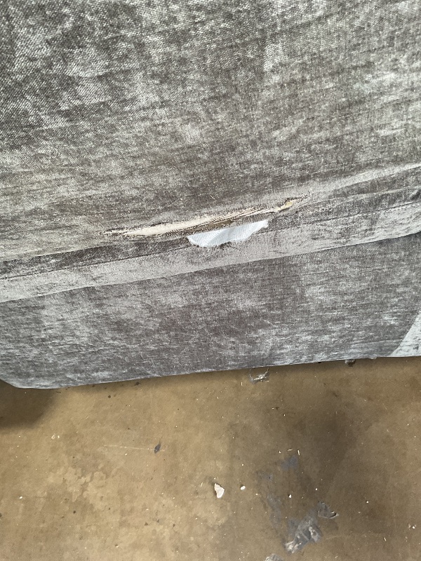 Photo 1 of ** dirt from transport, multiple minor tears** **Novilla 104" Modular Cloud Sectional Sofa - Dark Grey Chenille