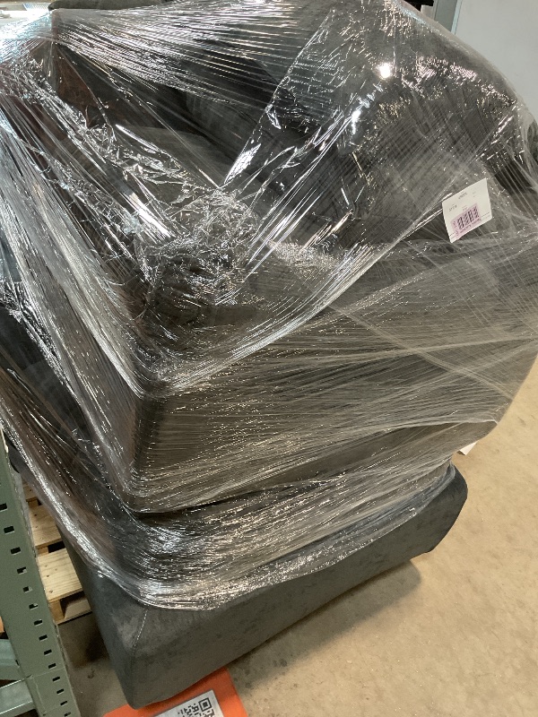 Photo 1 of ** dirt from transport, multiple minor tears** **Novilla 104" Modular Cloud Sectional Sofa - Dark Grey Chenille