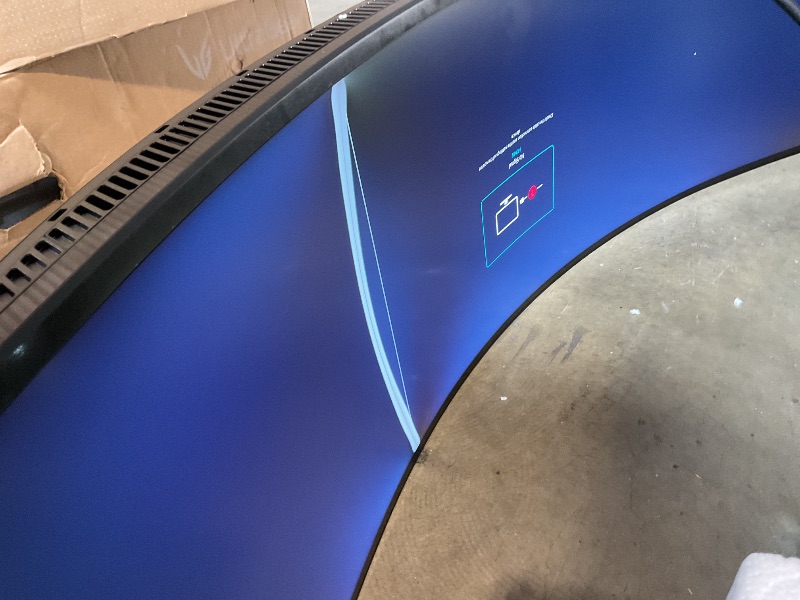 Photo 1 of ** SELLING FOR PARTS**major LED damage through middle of screen**SAMSUNG 49" Odyssey G9 (G95C) Series DQHD 1000R Curved Gaming Monitor, 240Hz, 1ms(GtG), DisplayHDR 1000, AMD FreeSync Premium Pro, Eye Saver Mode, Auto Source Switch+, LS49CG950ENXZA, 2024