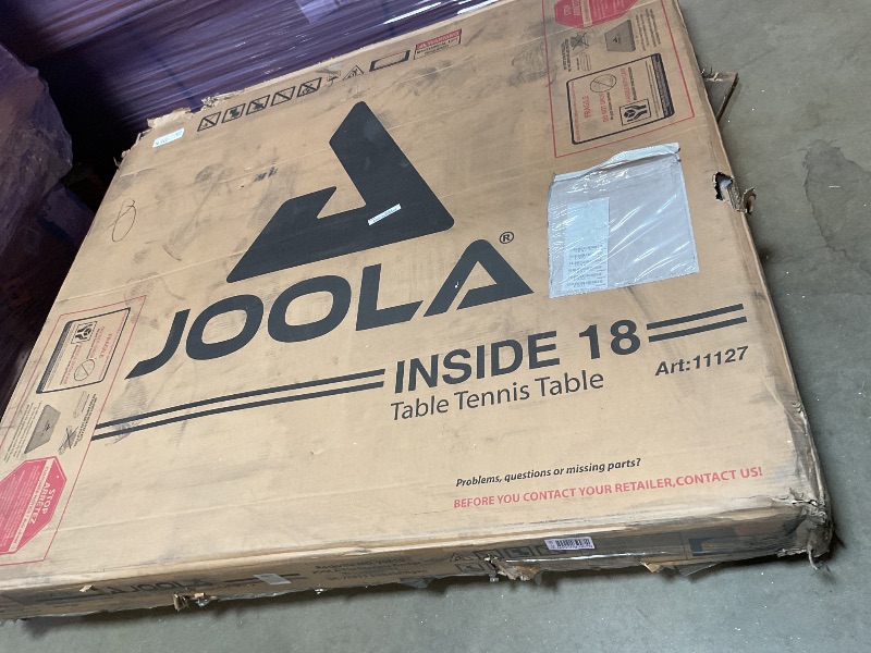 Photo 1 of ** minor scrapes **JOOLA Inside - Professional MDF Indoor Table Tennis Table with Quick Clamp Ping Pong Net and Post Set - 10 Minute Easy Assembly - Ping Pong Table with Single Player Playback Mode