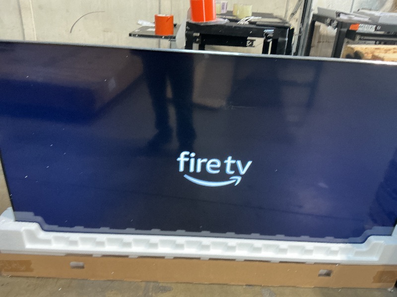 Photo 1 of ***PIXELATED DAMAGE SEE PICTURES***Amazon Fire TV 75" Omni QLED Series 4K UHD smart TV, Dolby Vision IQ, Fire TV