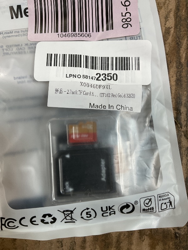 Photo 1 of 2 Pack TF Card 32GB with Adapter, High Speed Memory Card, UHS-I C10 A1 Memory TF Card for Tablet/Mobile Phone/Camera/Car Audio/Game Console (TF162 Red Gold 32GB)