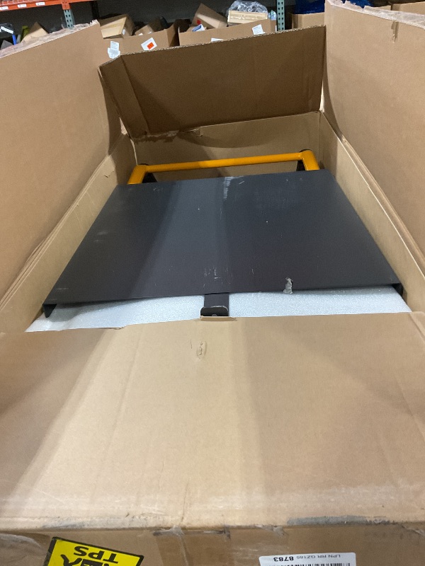 Photo 1 of Foldable Hydraulic Material Lift Stacker, 450lbs 35.8" Max Lift, Portable Pallet Truck Dolly w/Swivel Casters, Adjustable Forks, Fork Lift Table Cart, Pallet Jacks & Trucks for Warehouse, Shop