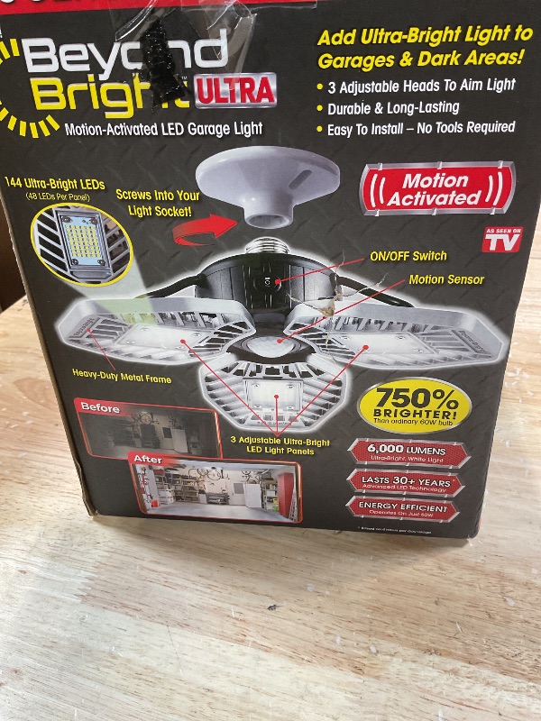 Photo 1 of ***PARTS ONLY*** Ontel Beyond Bright Ultra LED Ultra-Bright Motion Activated Garage Light
