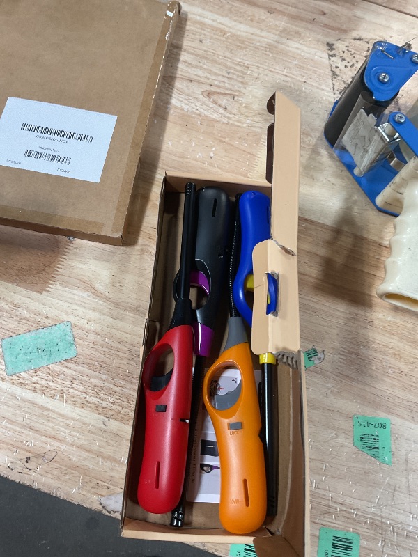 Photo 1 of 4 Pack Candle Lighter Long Lighters, Refillable Butane Lighters for Candle Camping Fireplace Party BBQ Grill(No Fuel)