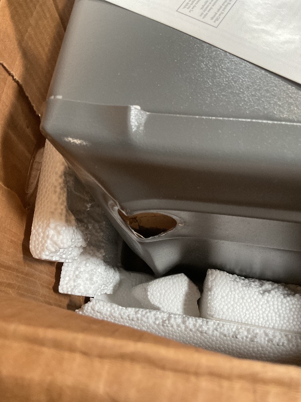 Photo 1 of ** major dent in bottom corner**SentrySafe Medium Gray Fireproof Safe and Waterproof Safe Box with Dial Combination, Home Security for Money, Documents, or Other Valuables, 1.23 Cubic Feet, SFW123DSB