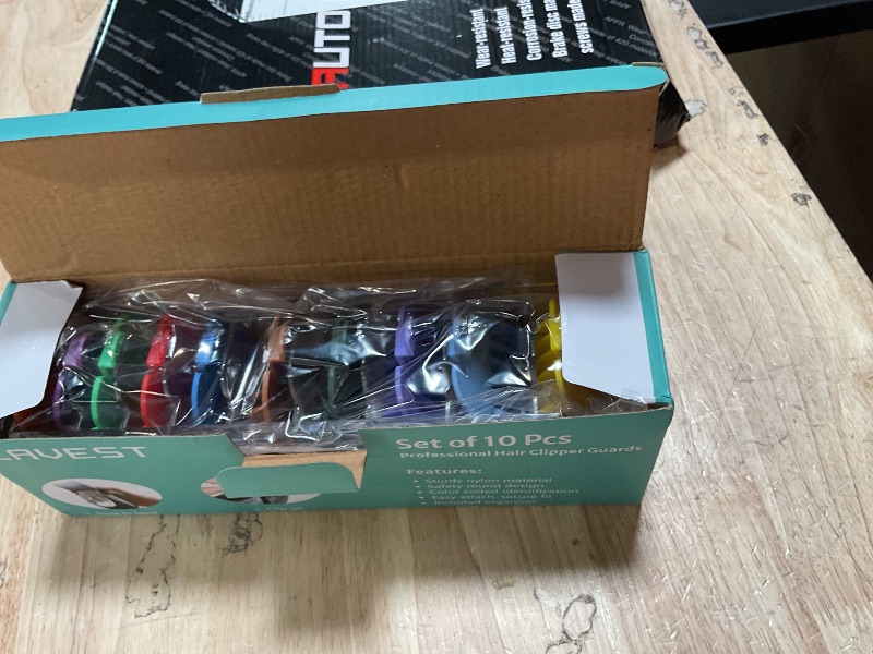 Photo 1 of 10 Professional Hair Clipper Guards Cutting Guides Compatible with Most Wahl Clippers (Not for All Models) with Organizer, Color Coded Clipper Combs Replacement - 1/16" to 1"