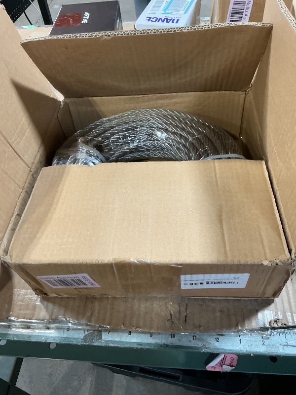 Photo 1 of ***BOX DAAMGED** 3/8" Wire Rope Kit with 75FT 304 Stainless Steel Cable, M10 Clamps&Thimble