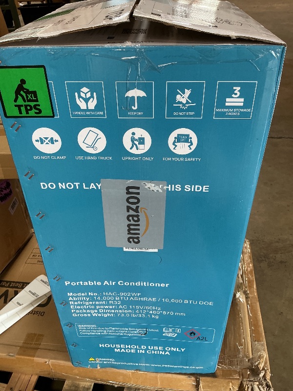 Photo 1 of 14,000 BTU Portable Air Conditioner with WiFi & Remote Control, Cools Up to 700 Sq.Ft, Auto-Evaporation Low Noise Portable AC Unit for Large Room, Office, Garage, White