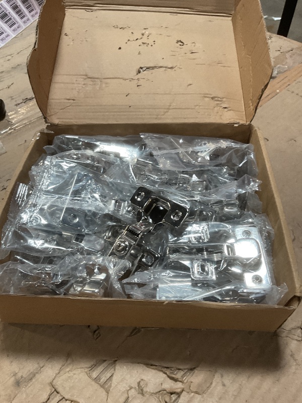 Photo 1 of KONIGEEHRE 20 Pack Soft Close Cabinet Hinges - 1/2 Inch Overlay, Stainless Steel