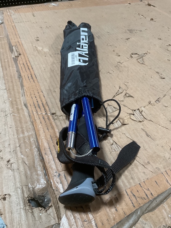 View 2 of A ALAFEN 7075 Aluminum Collapsible Ultralight Trekking Pole, Blue 1 Pole