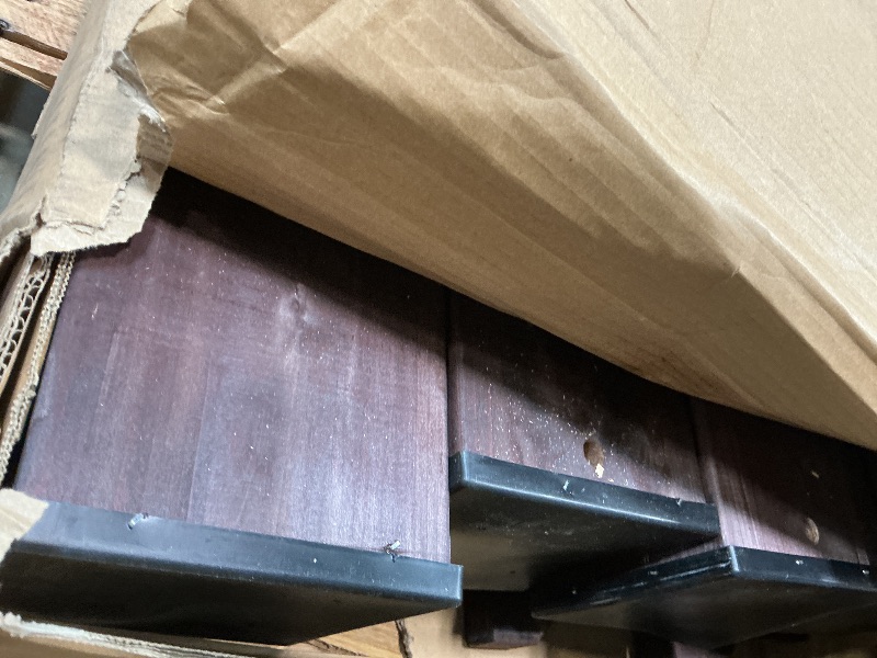 Photo 1 of ** will need a truck for pick up. Two boxes. Minor scrape damage.** Backyard Discovery Somerville 14 x 10 Walnut All Cedar Pergola, Durable, Quality Supported Structure, Snow and Wind Supported, Rot Resistant, Electrical Outlet with USB, Deck, Garden, Pat