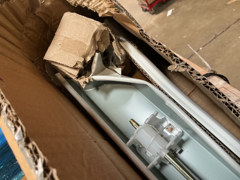 Photo 1 of ** major dent damage to frame on one side **Lotus & Windoware 2" Faux Wood Cordless Blind, 71" x 36", Bright White