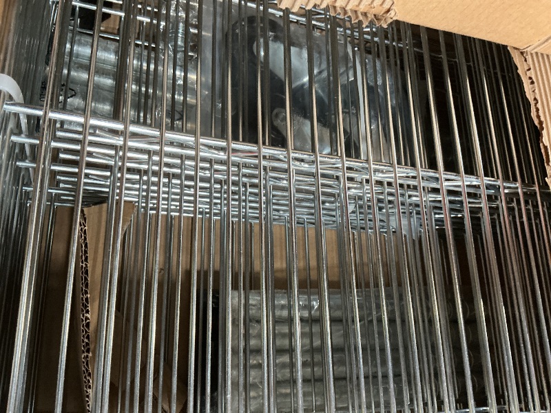 Photo 1 of ** scrape damage**Seville Classics UltraDurable Heavy Duty NSF Solid Steel Wire Rack Storage Unit Organizer for Garage, Warehouse, Office, Restaurant, Classroom, Kitchen, 5-Tier Shelving, 48" W x 18" D