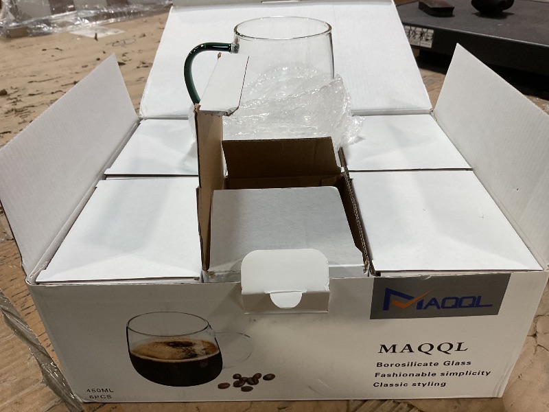 Photo 1 of ***MISSING ONE*** MAQQL 16 oz Glass Coffee Mug Set
