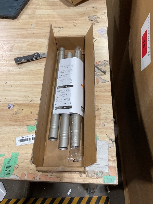 Photo 1 of **FOR PARTS ONLY/ MISSING ASSEMBLY PIECES**** ENJOYBASICS Nickel Shower Curtain Rod, 30-76" Adjustable