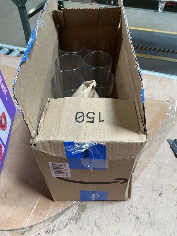 Photo 1 of 6 Pcs 10 Inch Plastic Clear Cylinder Vase for Home Acrylic Flower Clear Vase Centerpiece for Centerpieces Wedding Party Decorations Opening Round