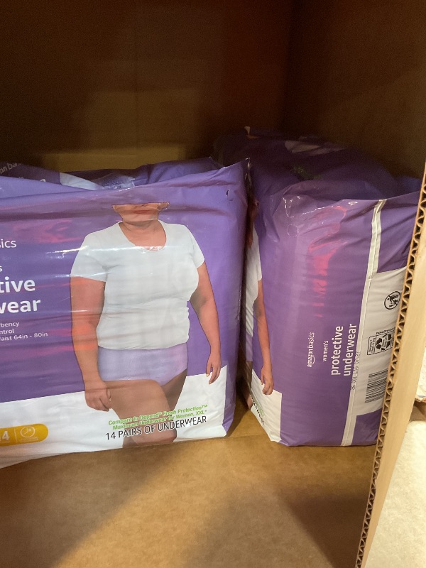 Photo 1 of Amazon Basics Incontinence Underwear for Women, XX-Large, Lavender