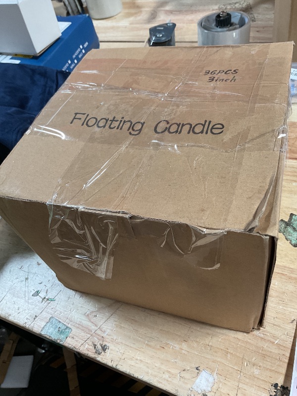 Photo 1 of 36 Packs 3-Inch unscented White Floating Candles - Ideal for Weddings, Pool Party, Holiday Centerpieces and Events - Odorless, Drip-Free, Long Lasting Burn Time