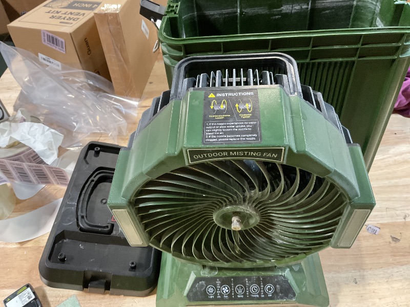Photo 1 of ***water spots, consistent with being used once**Portable Misting Fan - 30000mAh Rechargeable Outdoor Cooling Fan