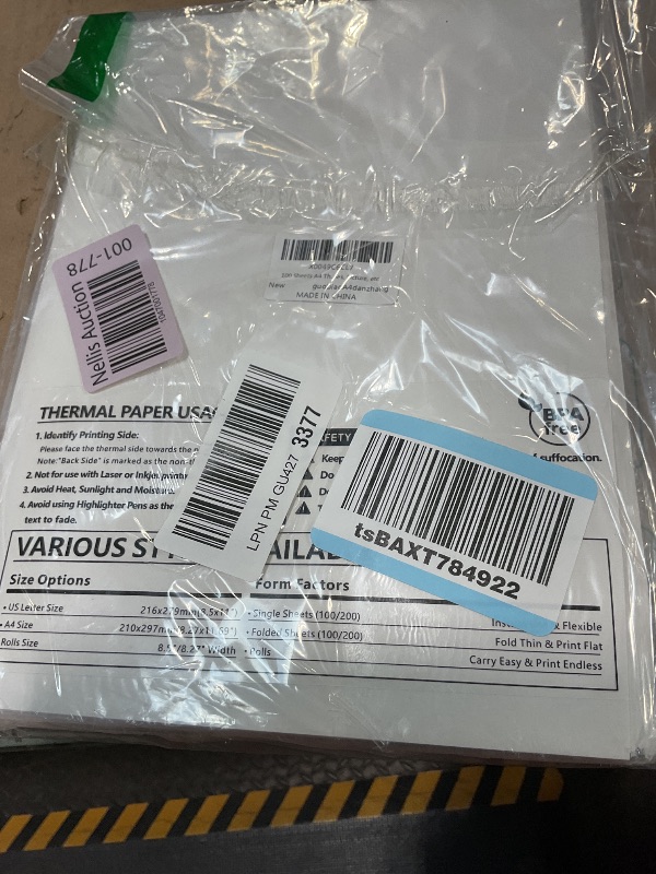 View 2 of A4 Thermal Paper for Portable Printers(8.27x11.69In, 100 Sheets), BPA-Free