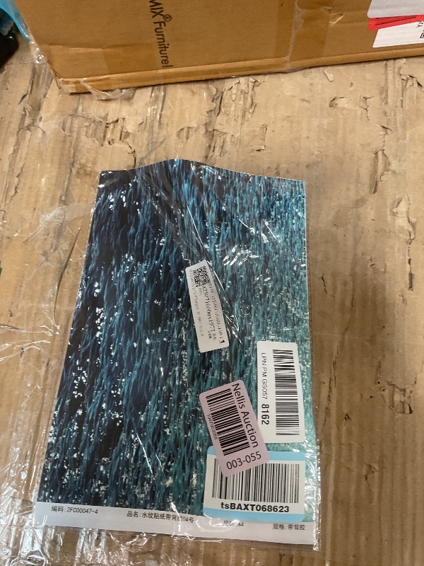 Photo 1 of ***BENT *** MECCANIXITY 4 Pcs Ripple Water Sticker, Self Adhesive Artificial Water Wave Effect Stickers 11.69"x8.27" Dollhouse Wallpaper Sheets for DIY Dollhouse, Miniature Landscapes, Pure Blue